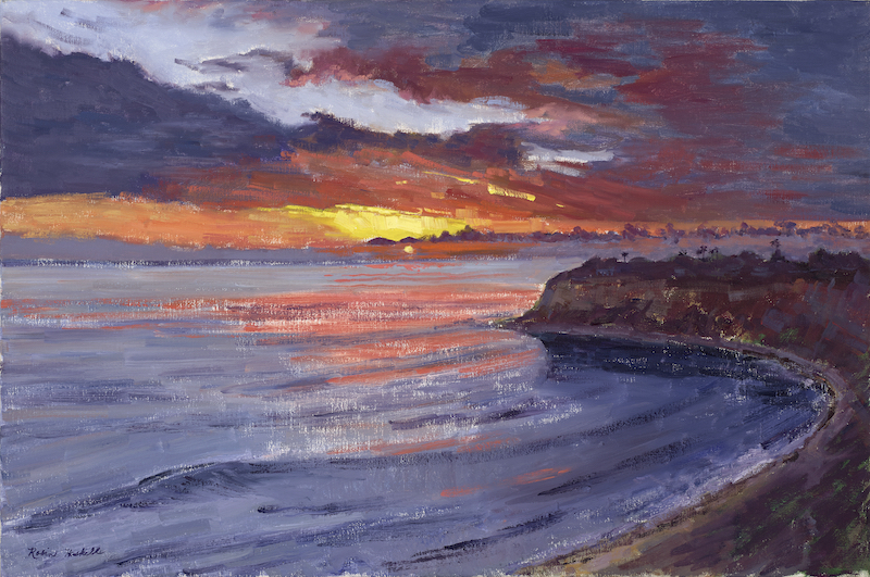 Lunada Bay Sunset 24x36